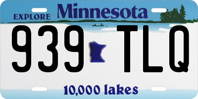 MN license plate 939TLQ