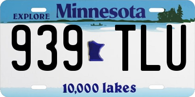 MN license plate 939TLU