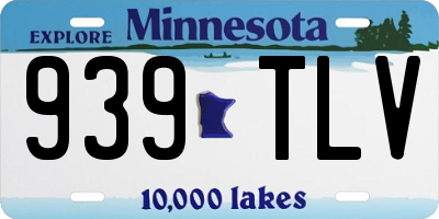 MN license plate 939TLV