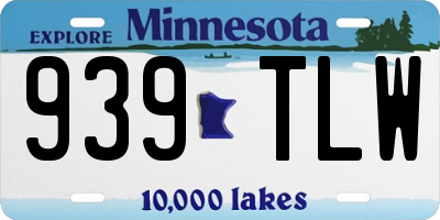MN license plate 939TLW
