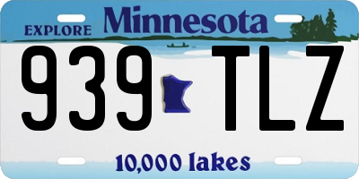 MN license plate 939TLZ