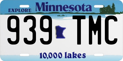 MN license plate 939TMC