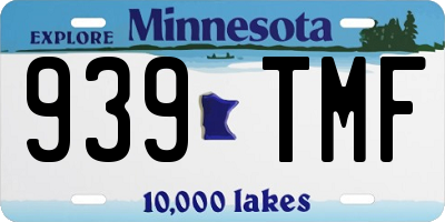 MN license plate 939TMF