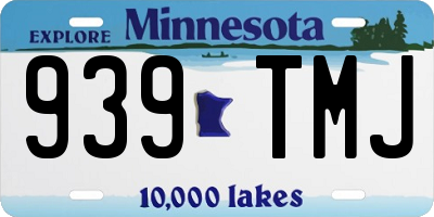 MN license plate 939TMJ