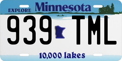MN license plate 939TML