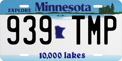 MN license plate 939TMP