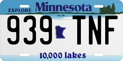MN license plate 939TNF