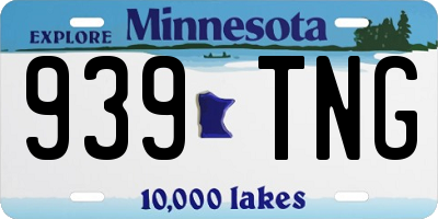 MN license plate 939TNG