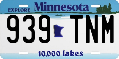 MN license plate 939TNM