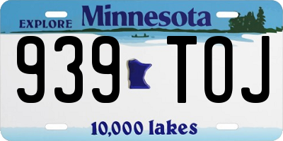 MN license plate 939TOJ