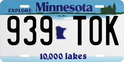 MN license plate 939TOK