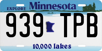 MN license plate 939TPB