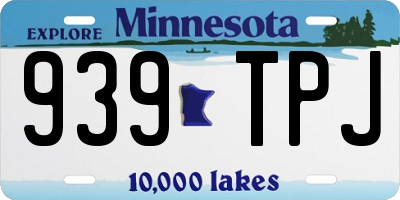 MN license plate 939TPJ
