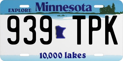 MN license plate 939TPK