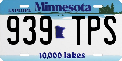 MN license plate 939TPS