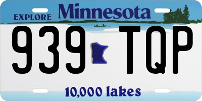 MN license plate 939TQP