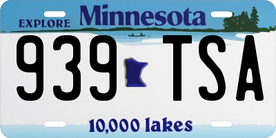 MN license plate 939TSA