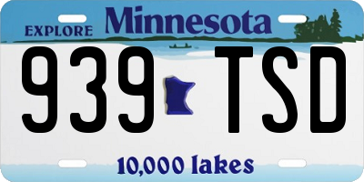 MN license plate 939TSD