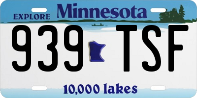 MN license plate 939TSF
