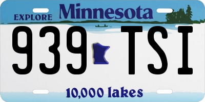 MN license plate 939TSI