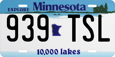 MN license plate 939TSL