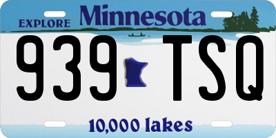 MN license plate 939TSQ