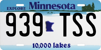 MN license plate 939TSS