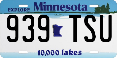 MN license plate 939TSU
