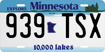 MN license plate 939TSX
