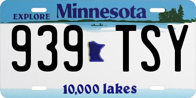 MN license plate 939TSY