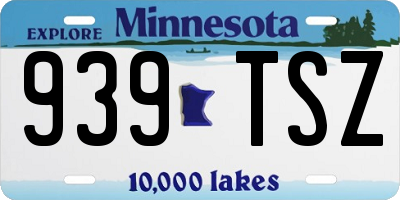 MN license plate 939TSZ