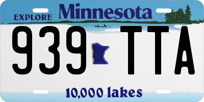 MN license plate 939TTA