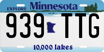 MN license plate 939TTG
