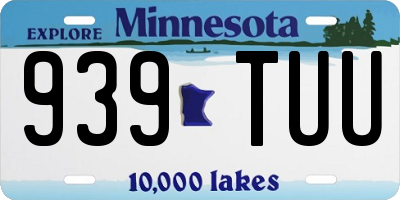 MN license plate 939TUU