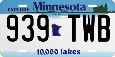 MN license plate 939TWB