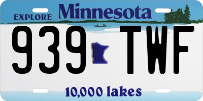 MN license plate 939TWF
