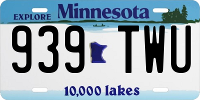 MN license plate 939TWU