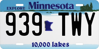 MN license plate 939TWY
