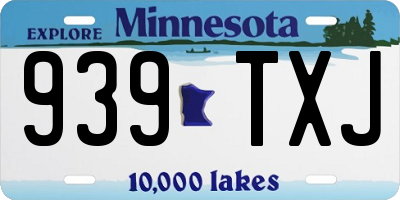 MN license plate 939TXJ