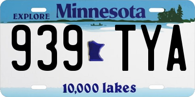 MN license plate 939TYA
