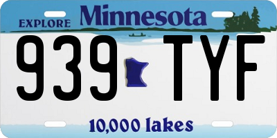 MN license plate 939TYF