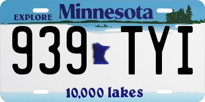 MN license plate 939TYI