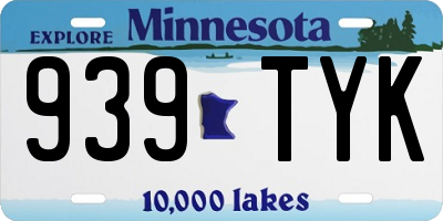 MN license plate 939TYK