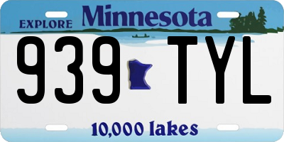 MN license plate 939TYL