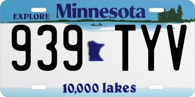 MN license plate 939TYV
