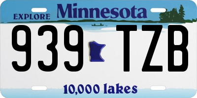 MN license plate 939TZB