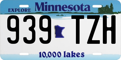 MN license plate 939TZH