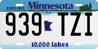 MN license plate 939TZI