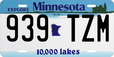 MN license plate 939TZM