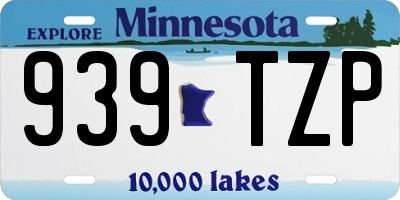 MN license plate 939TZP